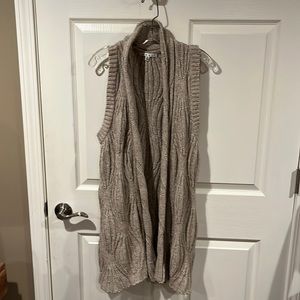 Cabi long sleeveless sweater